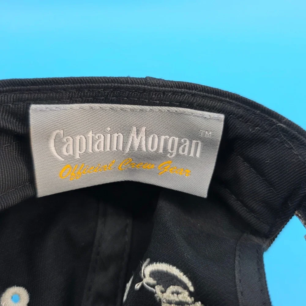 Captain Morgan Official Crew Gear Plaid Pirate Hat Black Brown Adjustable Cap